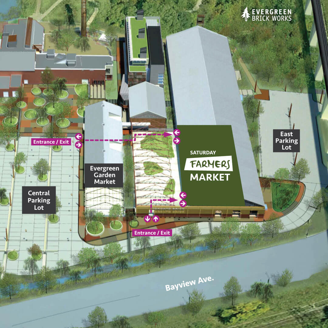 Map of the indoor Farmers Market
