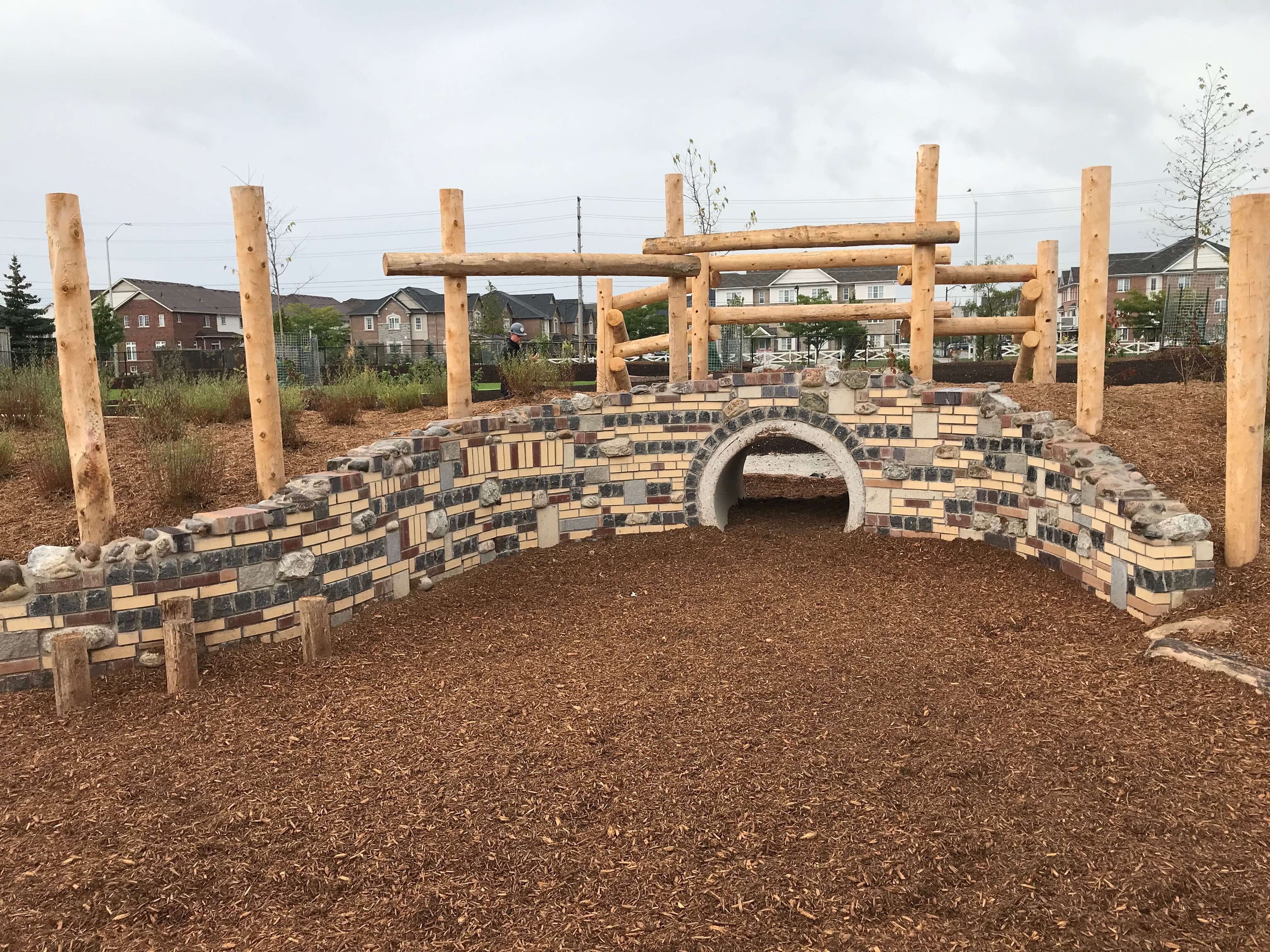 Tunnel feature in playground at irma coulson public school