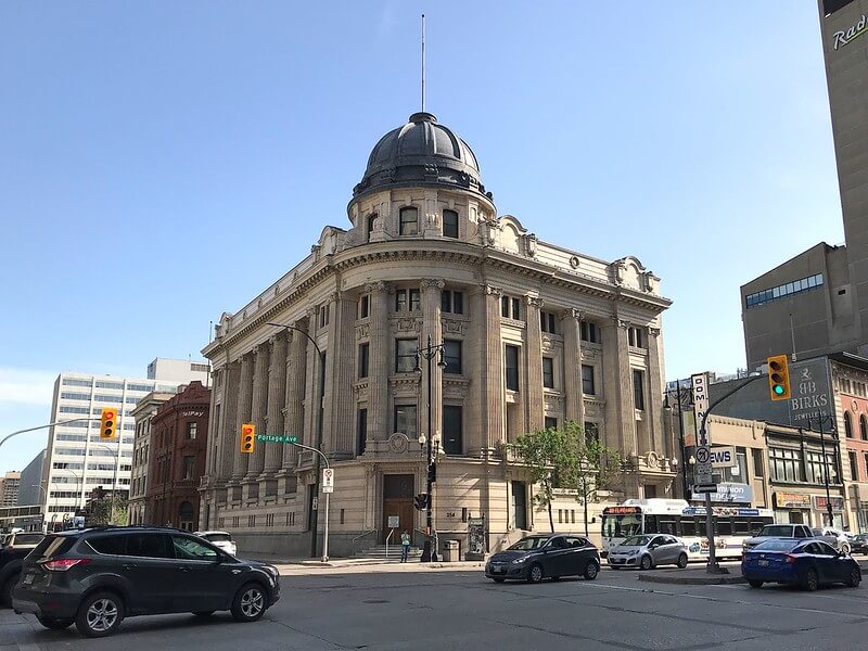Downtown street in Winnipeg